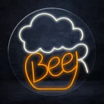 The Beer Mug LED Neon Sign is designed with a classic image of a beer mug, with LED lights that highlight every detail.
