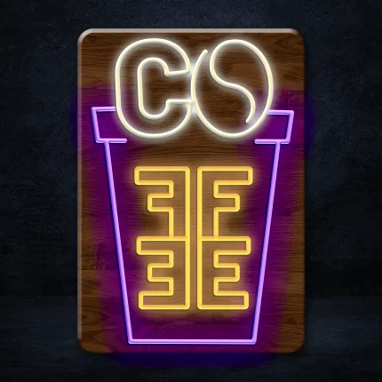 Energize your space with our Coffee Cup LED Neon Sign.