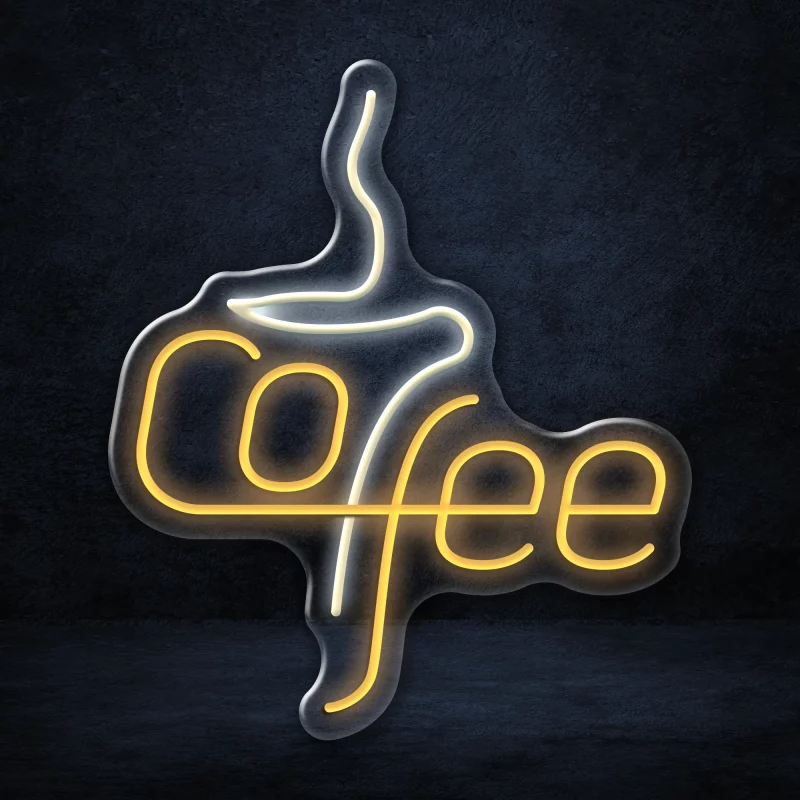 Bring some energy to your space with our Coffee LED Neon Sign.