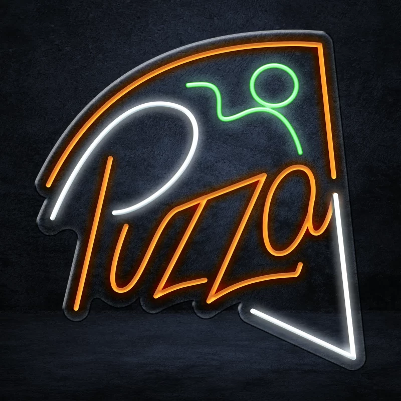 Add a touch of personality to your pizza restaurant or home kitchen with the Classic Pizza LED Neon Sign.